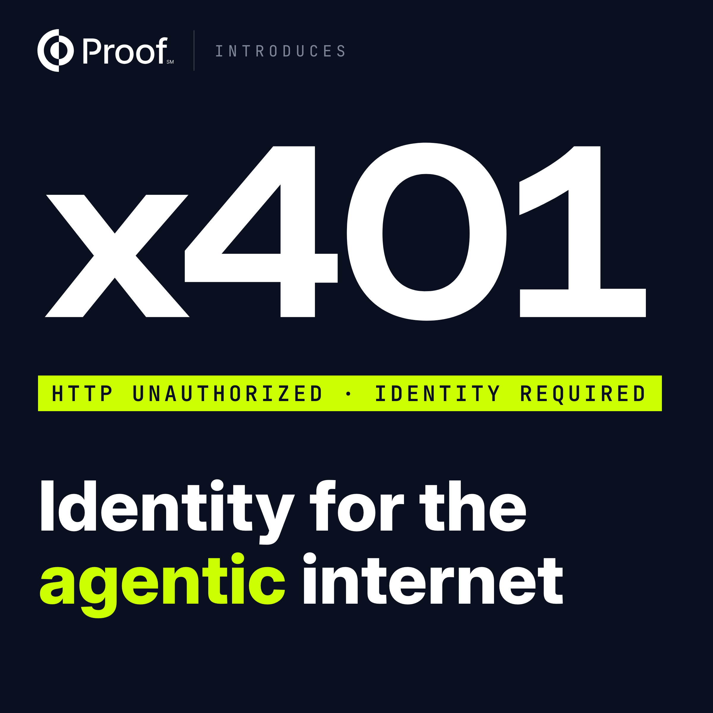 Identity for the agentic internet